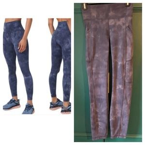 Lululemon Invigorate High-Rise Tight Legging Blue Diamond Dye Sz 4